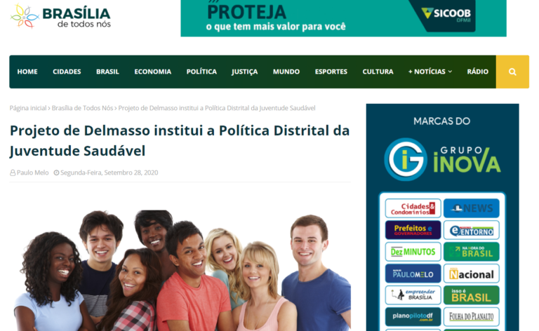 Brasília de Todos Nós: Projeto de Delmasso institui a Política Distrital da Juventude Saudável