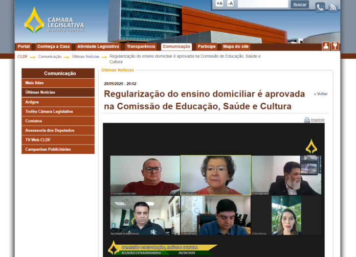 Portal CLDF: Regularização do ensino domiciliar é aprovada na Comissão de Educação, Saúde e Cultura