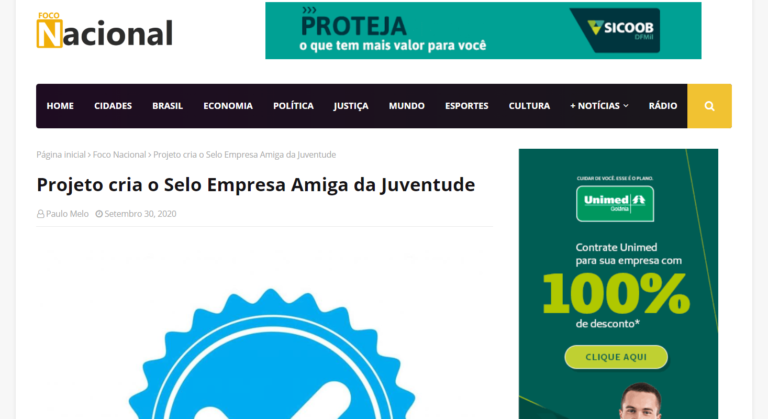 Foco Nacional: Projeto cria o Selo Empresa Amiga da Juventude