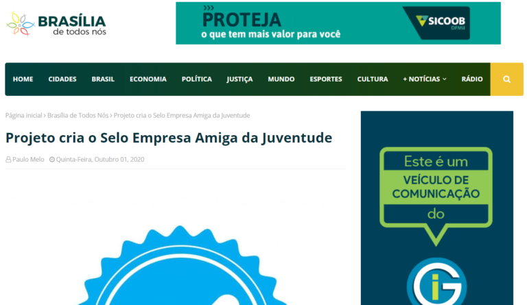 Brasília de Todos Nós: Projeto cria o Selo Empresa Amiga da Juventude