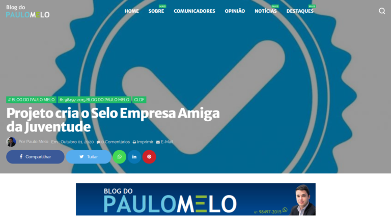 Blog do Paulo Melo: Projeto cria o Selo Empresa Amiga da Juventude