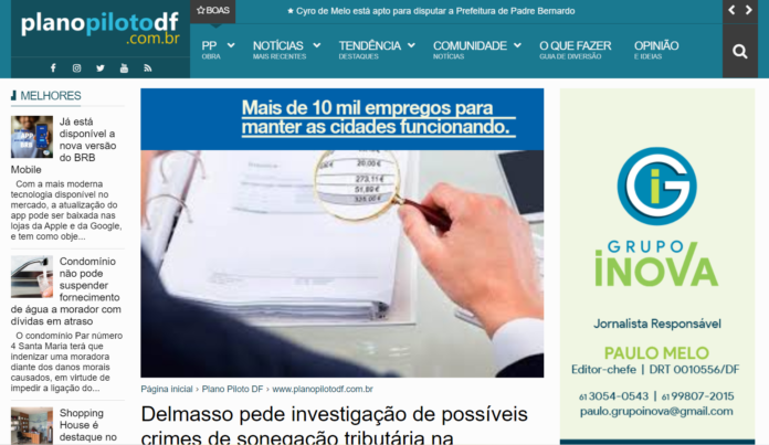 Plano Piloto DF: Delmasso pede investigação de possíveis crimes de sonegação tributária na arrecadação