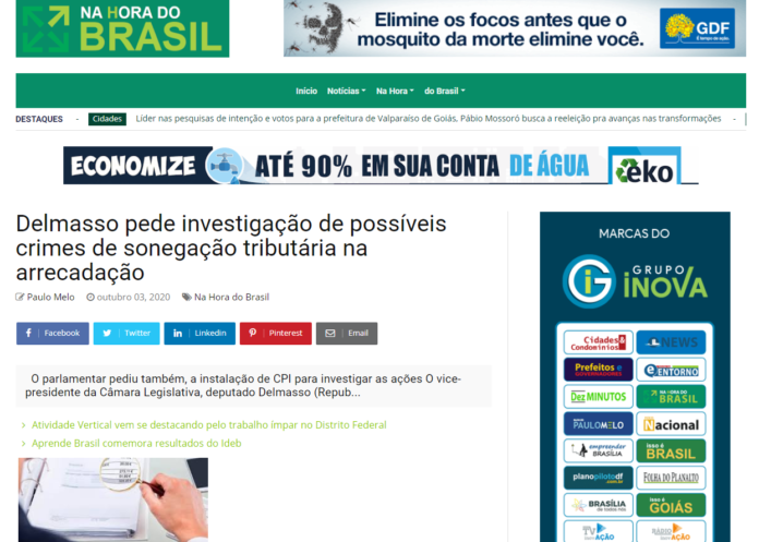 Na Hora do Brasil: Delmasso pede investigação de possíveis crimes de sonegação tributária na arrecadação