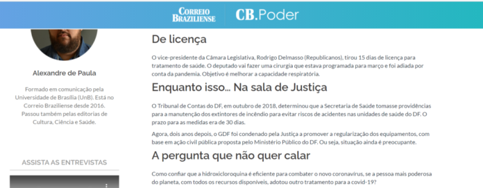 Correio Braziliense, Blog CB Poder, 5 de outubro