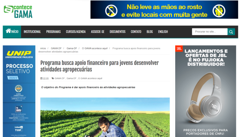 Acontece Gama: Projeto de Delmasso cria o Programa Primeiro Crédito para a Juventude Rural