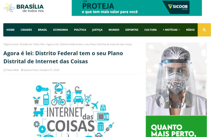 Brasília de Todos Nós: Agora é lei: Distrito Federal tem o seu Plano Distrital de Internet das Coisas
