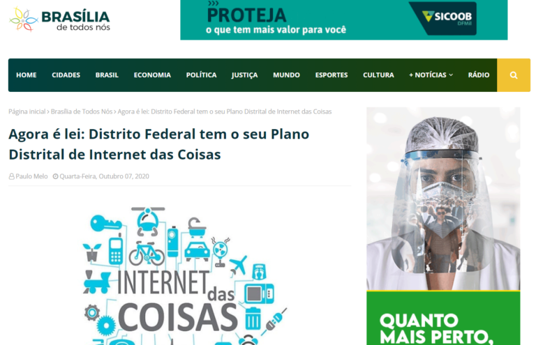 Brasília de Todos Nós: Agora é lei: Distrito Federal tem o seu Plano Distrital de Internet das Coisas