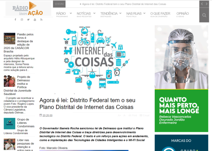 Rádio Inovação: Agora é lei: Distrito Federal tem o seu Plano Distrital de Internet das Coisas
