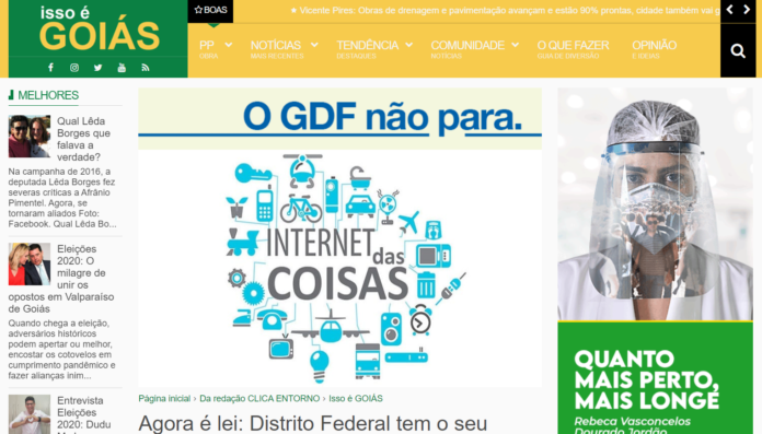 Isso é Goiás: Agora é lei: Distrito Federal tem o seu Plano Distrital de Internet das Coisas