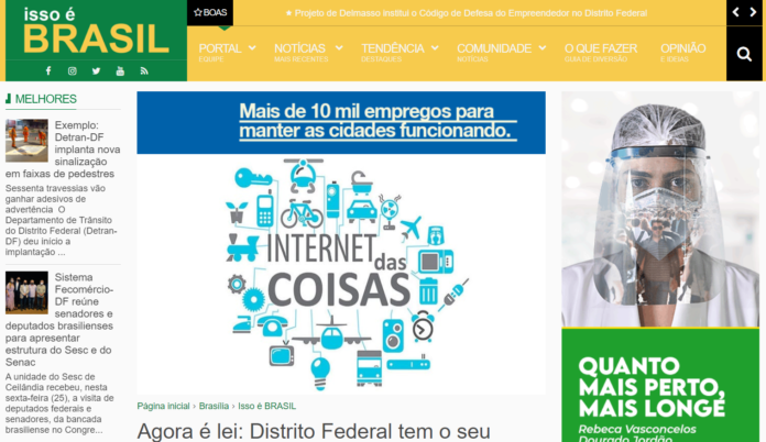 Isso é Brasil: Agora é lei: Distrito Federal tem o seu Plano Distrital de Internet das Coisas