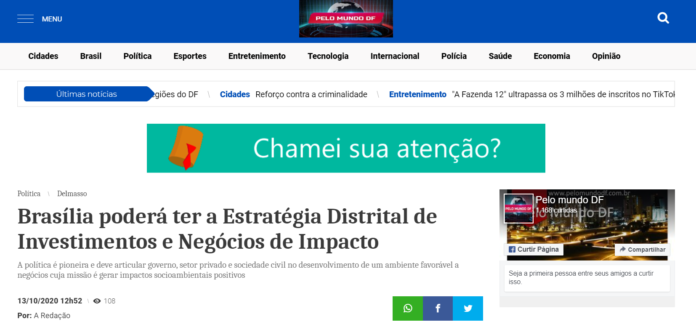 Pelo Mundo DF: Brasília poderá ter a Estratégia Distrital de Investimentos e Negócios de Impacto