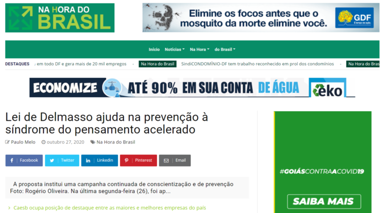 Na Hora do Brasil: Lei de Delmasso ajuda na prevenção à síndrome do pensamento acelerado