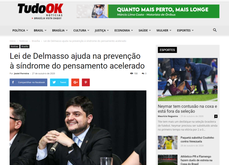 Tudo Ok Notícias: Lei de Delmasso ajuda na prevenção à síndrome do pensamento acelerado