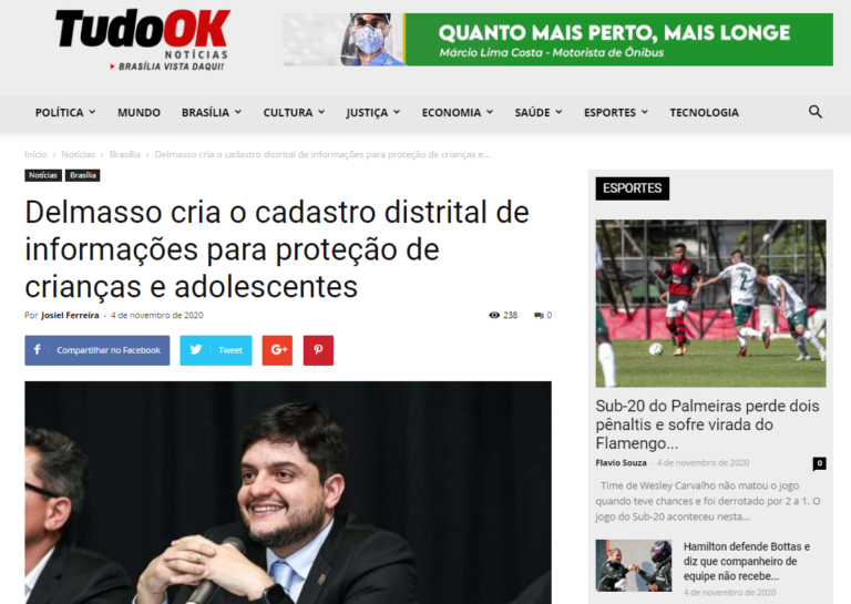 Tudo Ok Notícias: Delmasso cria o cadastro distrital de informações para proteção de crianças e adolescentes