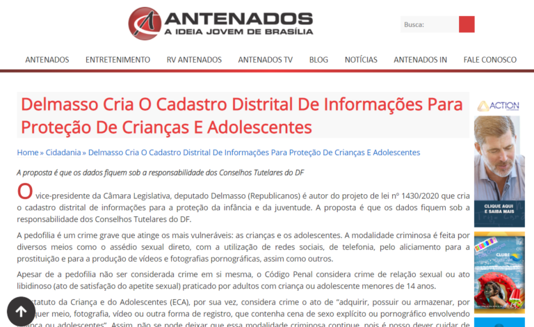 Antenados: Delmasso Cria O Cadastro Distrital De Informações Para Proteção De Crianças E Adolescentes