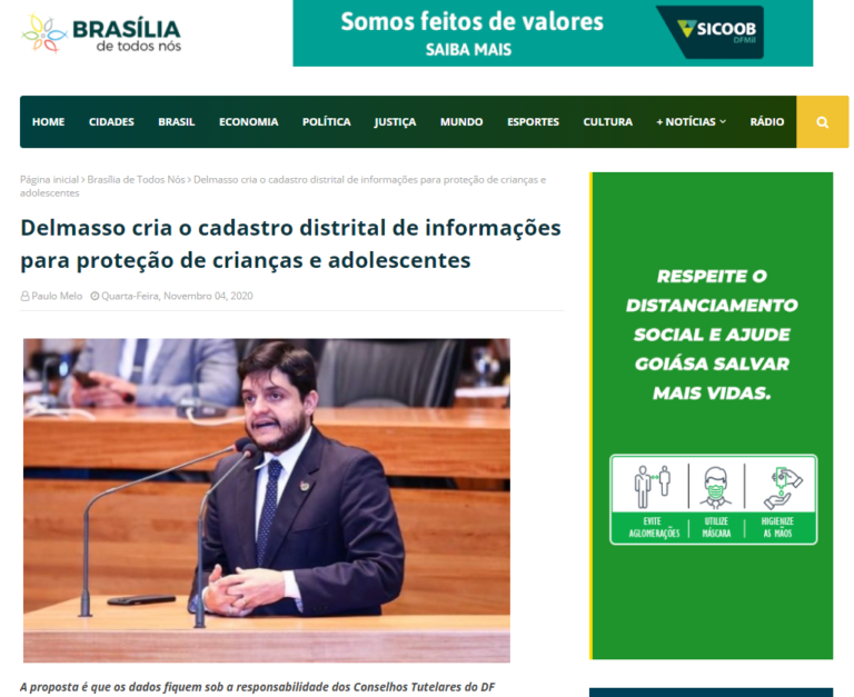 Brasília de Todos Nós: Delmasso cria o cadastro distrital de informações para proteção de crianças e adolescentes