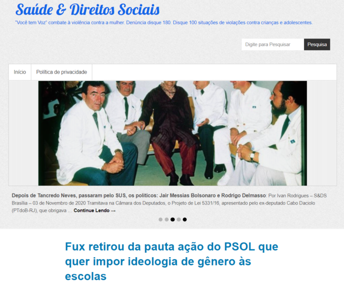 Saúde & Direitos Sociais: Fux retirou da pauta ação do PSOL que quer impor ideologia de gênero às escolas Saúde & Direitos Sociais: Fux retirou da pauta ação do PSOL que quer impor ideologia de gênero às escolas
