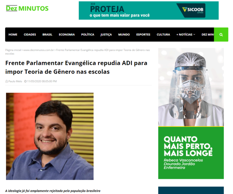 Dez Minutos: Frente Parlamentar Evangélica repudia ADI para impor Teoria de Gênero nas escolas