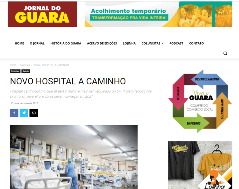 Jornal do Guará: NOVO HOSPITAL A CAMINHO