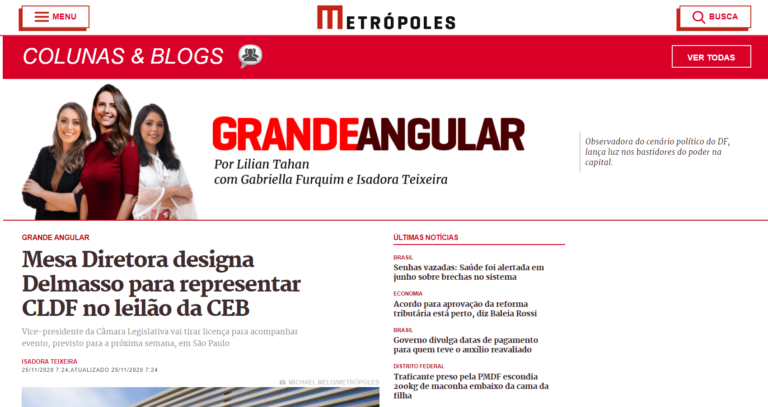Metrópoles: Mesa Diretora designa Delmasso para representar CLDF no leilão da CEB