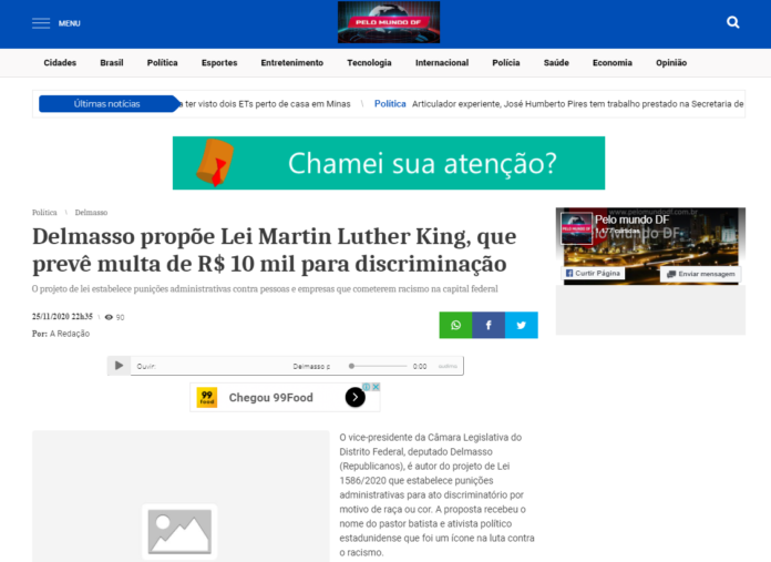 Pelo Mundo DF: Delmasso – Lei Martin Luther King traz multa de R$ 10 mil para discriminação