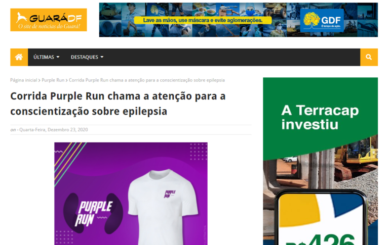 Guará DF: Corrida Purple Run chama a atenção para a conscientização sobre epilepsia