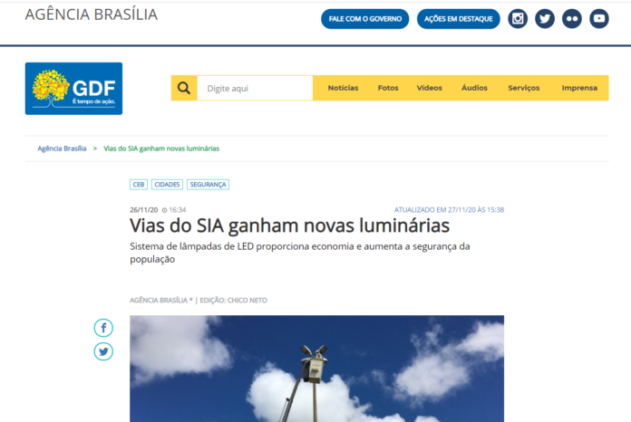 Agência Brasília: Vias do SIA ganham novas luminárias