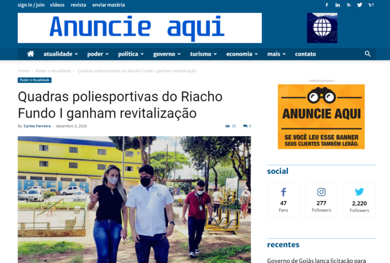 Jornal Província Centro Oeste: Quadras poliesportivas do Riacho Fundo I ganham revitalização