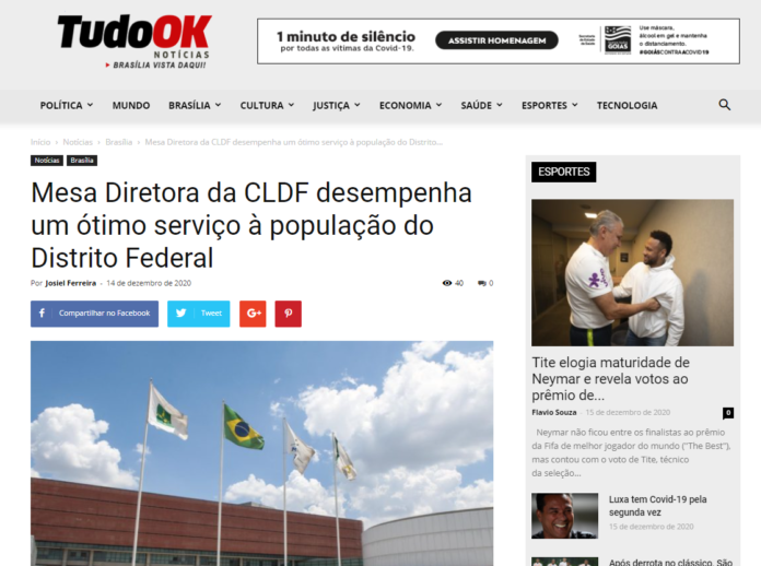 Tudo Ok Notícias: Mesa Diretora da CLDF desempenha um ótimo serviço à população do Distrito Federal Tudo Ok Notícias: Mesa Diretora da CLDF desempenha um ótimo serviço à população do Distrito Federal