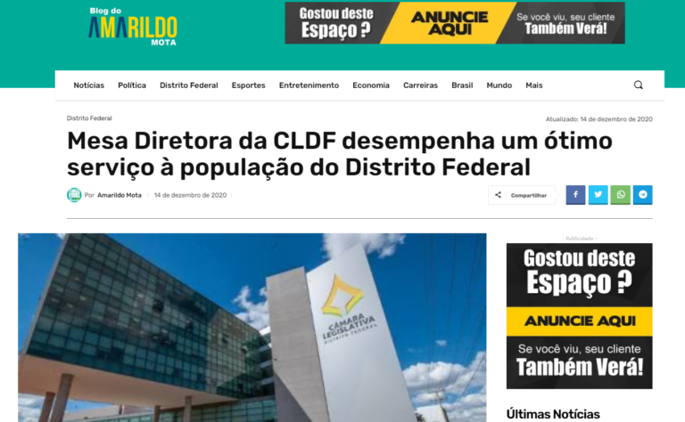 Blog do Amarildo: Mesa Diretora da CLDF desempenha um ótimo serviço à população do Distrito Federal