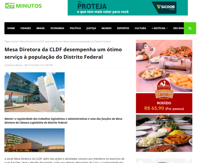 Dez Minutos: Mesa Diretora da CLDF desempenha um ótimo serviço à população do Distrito Federal
