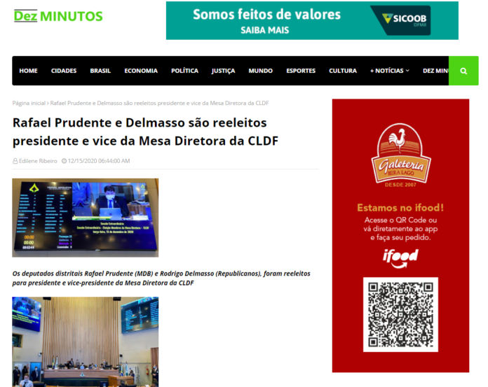 Dez Minutos: Rafael Prudente e Delmasso são reeleitos presidente e vice da Mesa Diretora da CLDF Dez Minutos: Rafael Prudente e Delmasso são reeleitos presidente e vice da Mesa Diretora da CLDF
