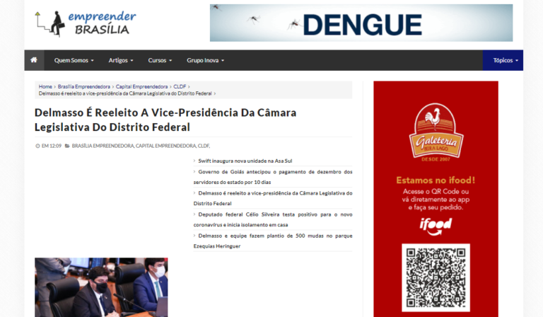 Empreender Brasília: Delmasso É Reeleito A Vice-Presidência Da Câmara Legislativa Do Distrito Federal