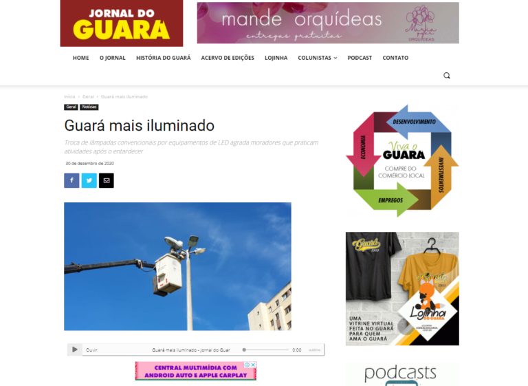 Jornal do Guará: Guará mais iluminado