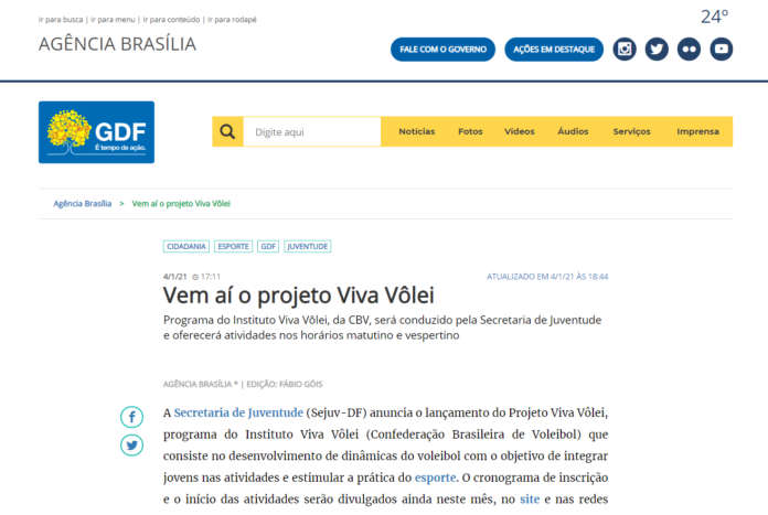 Agência Brasília: Vem aí o projeto Viva Vôlei