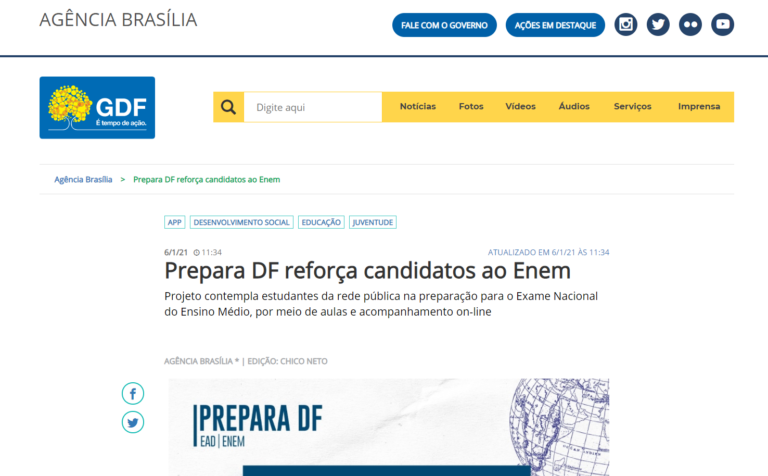 Agência Brasília: Prepara DF reforça candidatos ao Enem