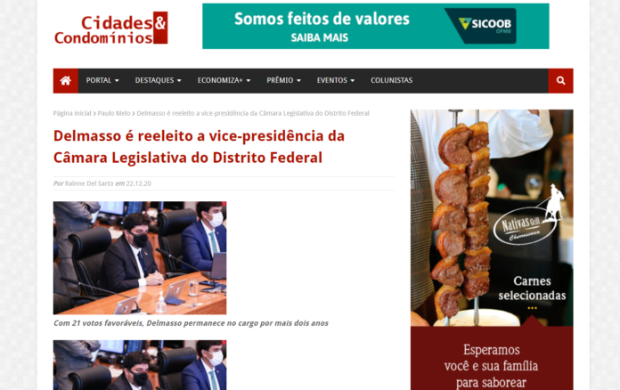 Cidades e Condomínios: Delmasso é reeleito a vice-presidência da Câmara Legislativa do Distrito Federal