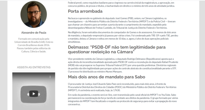 Correio Braziliense, 17 de dezembro 2020