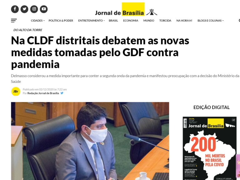 Jornal de Brasília: Na CLDF distritais debatem as novas medidas tomadas pelo GDF contra pandemia