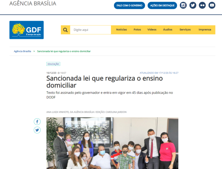 Agência Brasília: Sancionada lei que regulariza o ensino domiciliar