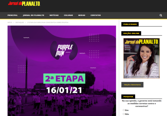 Jornal do Planalto: 2ª Etapa da Purple Run conscientiza sobre epilepsia