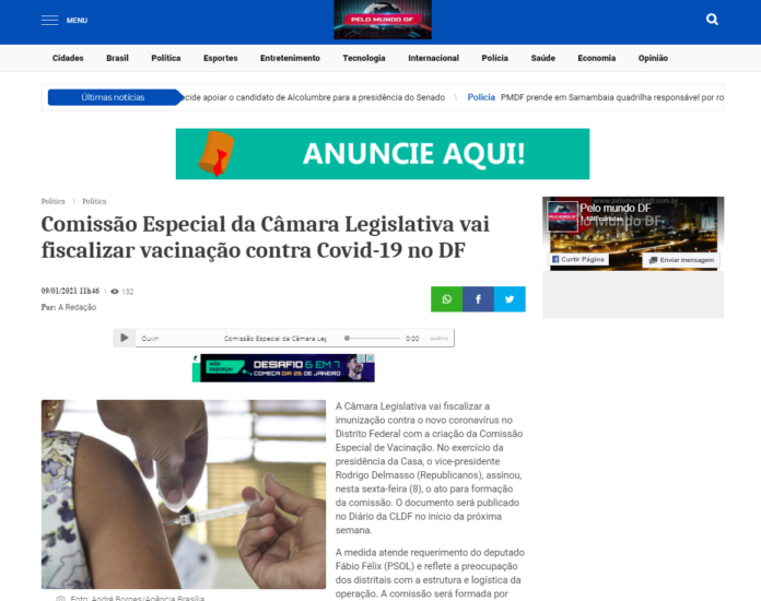 Pelo Mundo DF: Comissão Especial da Câmara Legislativa vai fiscalizar vacinação contra Covid-19 no DF