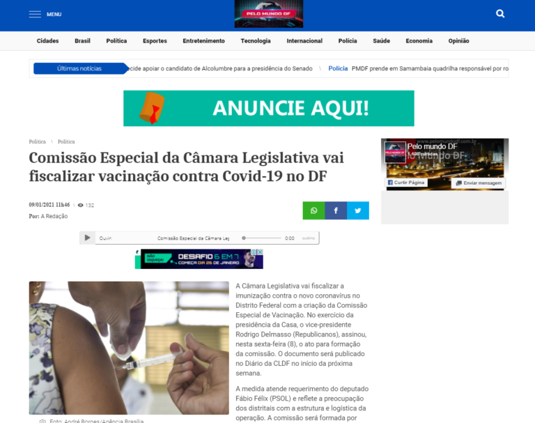Pelo Mundo DF: Comissão Especial da Câmara Legislativa vai fiscalizar vacinação contra Covid-19 no DF