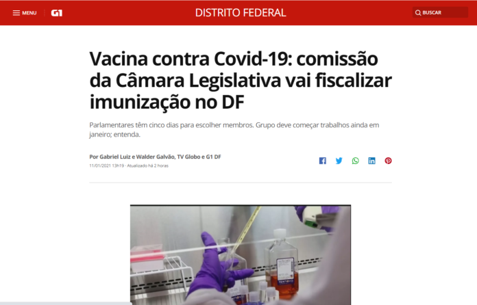 G1: Vacina contra Covid-19: comissão da Câmara Legislativa vai fiscalizar imunização no DF G1: Vacina contra Covid-19: comissão da Câmara Legislativa vai fiscalizar imunização no DF
