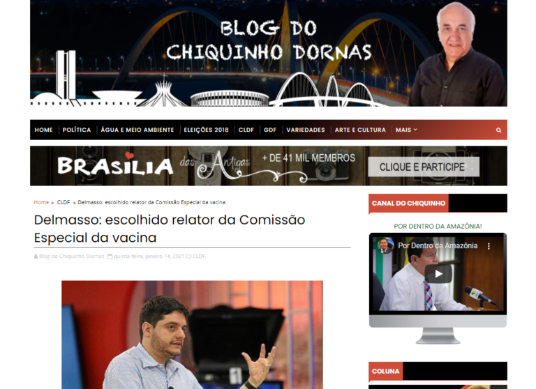 Blog do Chiquinho Dornas: Delmasso: escolhido relator da Comissão Especial da vacina