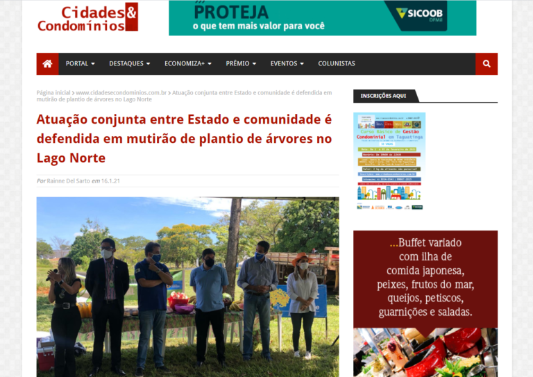 Cidades e Condomínios: Atuação conjunta entre Estado e comunidade é defendida em mutirão de plantio de árvores no Lago Norte