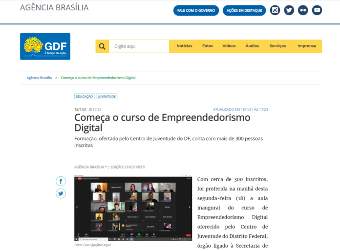 Agência Brasília: Começa o curso de Empreendedorismo Digital