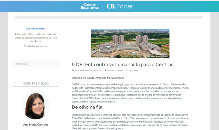 Correio Braziliense, coluna CB Poder: De olho na fila