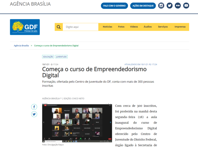 Agência Brasília: Começa o curso de Empreendedorismo Digital
