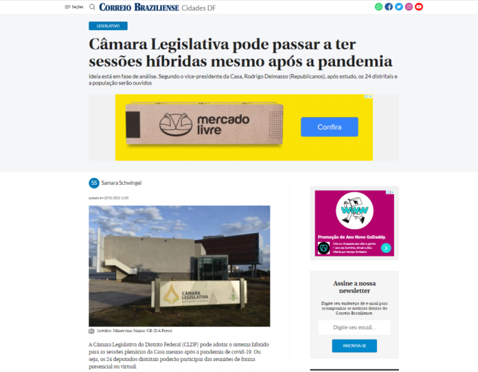 Correio Braziliense: Câmara Legislativa pode passar a ter sessões híbridas mesmo após a pandemia
